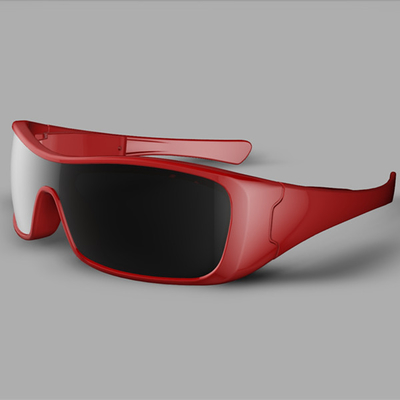 Gli occhiali da sole impermeabili della cuffia avricolare del MP3 Bluetooth del trasduttore auricolare con la struttura rossa/hanno polarizzato la lente